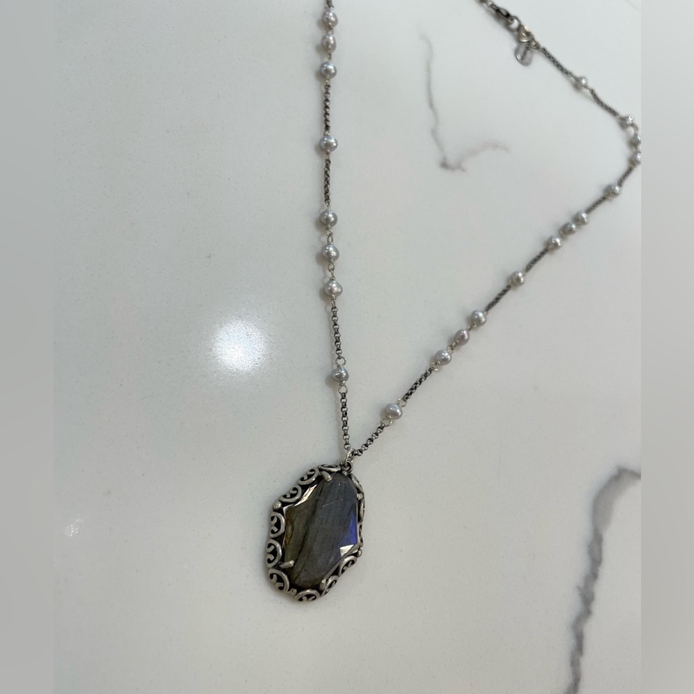 Chan Luu Sterling Silver and Labradorite Necklace - Picture 3 of 4